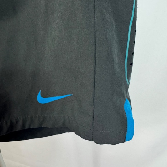 Nike Dri-FIT Woven Training Shorts Black Blue Logo Men’s XL Unlined - Picture 2 of 6